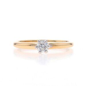Jabel Diamond Solitaire Engagement Ring - Yellow Gold 14k Round Brilliant .20ct